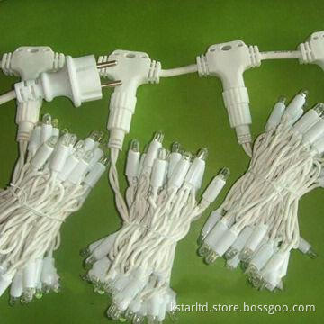 Christmas Light/Curtain Light with Warm White LED and White Cable, 2m x 3m